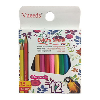 Crayon de couleur 12 mini Vneeds – Librairie Alkhawarizmi Sefrou