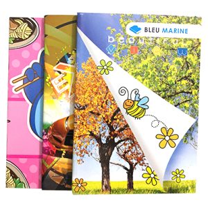 CARNET MOYEN FORMAT SANS SPIRAL BLEU MARINE