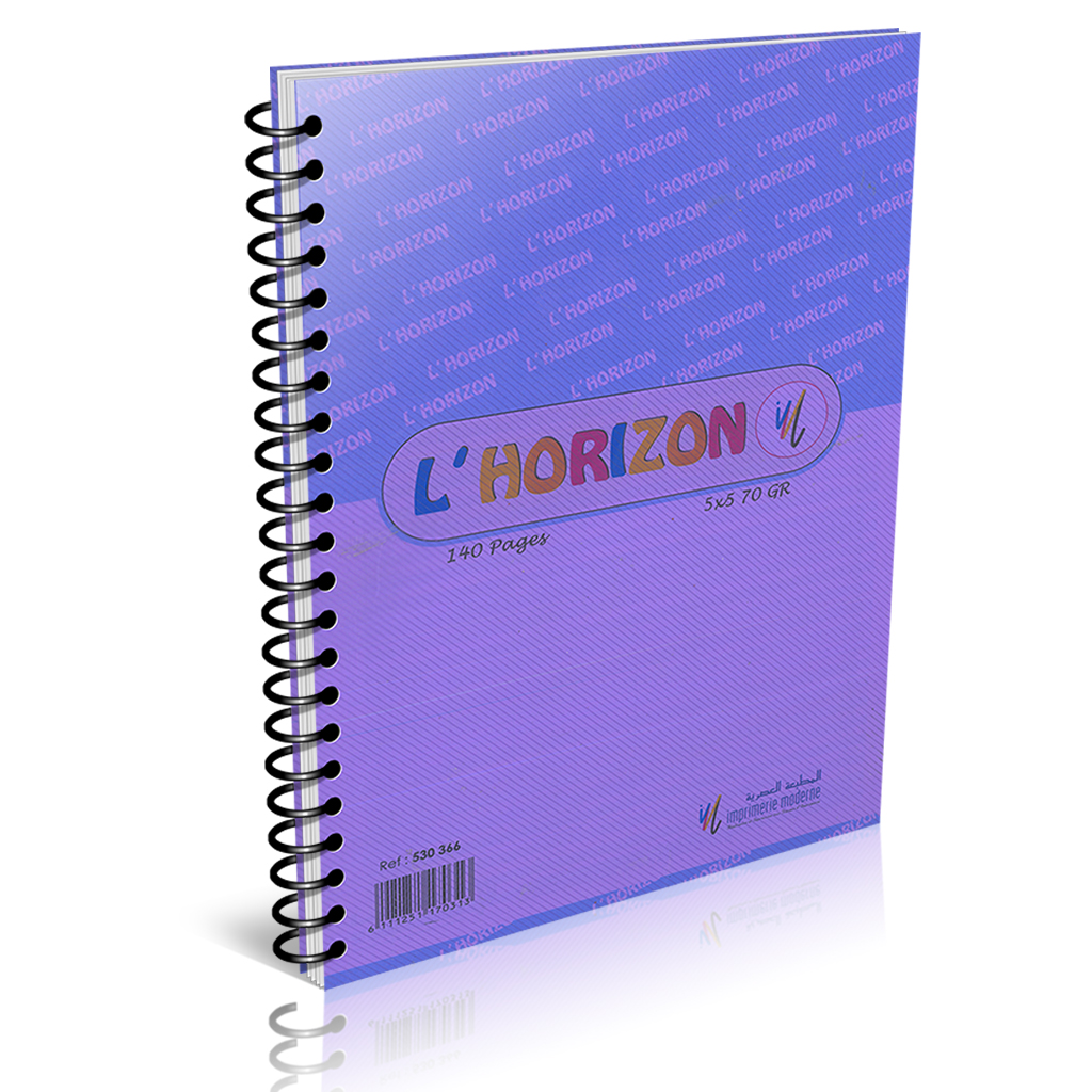 Cahier L'horizon 140 Pages Grand Format Spiral - Librairie