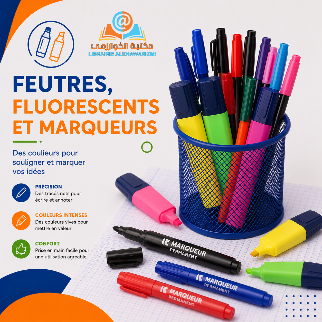 Feutres, Fluorescents et Marqueurs